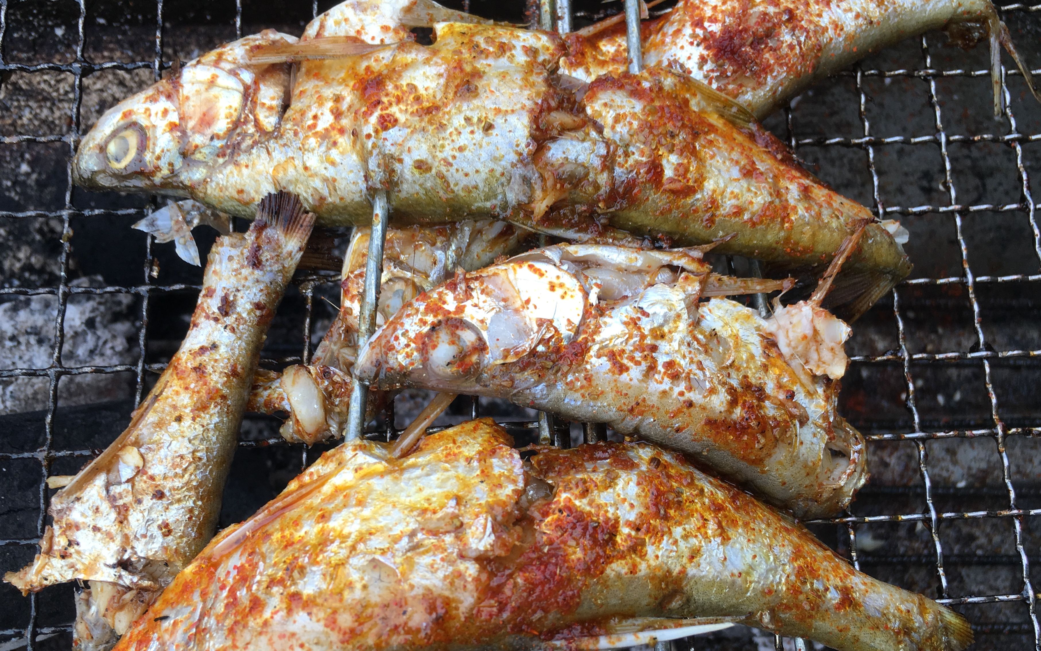 用8条小鱼做烧烤,用了这烤法?还剩4条了,多么糟糕呀!