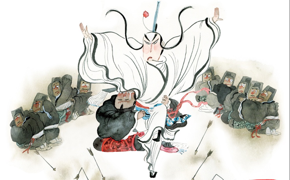 鹤立鸡群##嵇绍#发一个自己做的小q版水彩. 来自蓝雯轩 - 微博