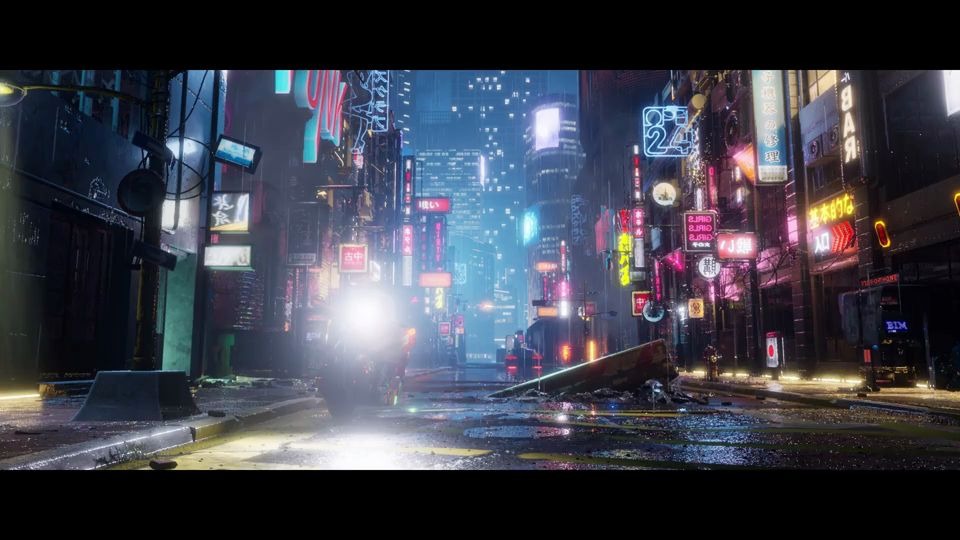 都市赛博朋克三维场景动画