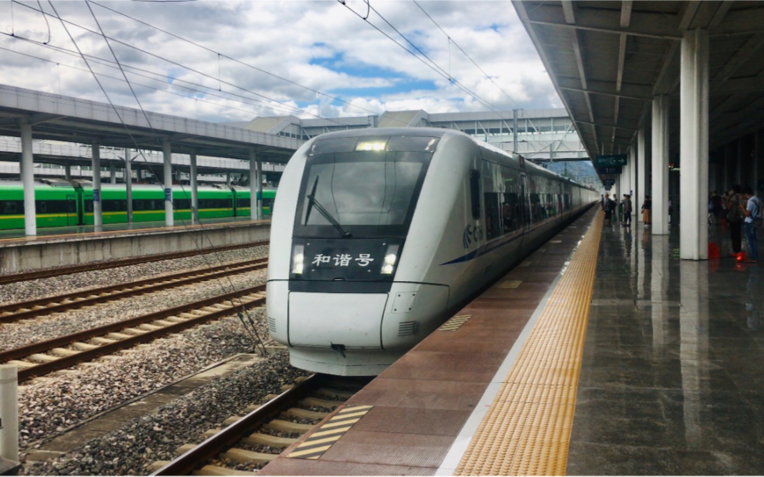 【环闽动车】环闽大地铁d6318(厦门~厦门)由crh1a-1116担当进三明北站