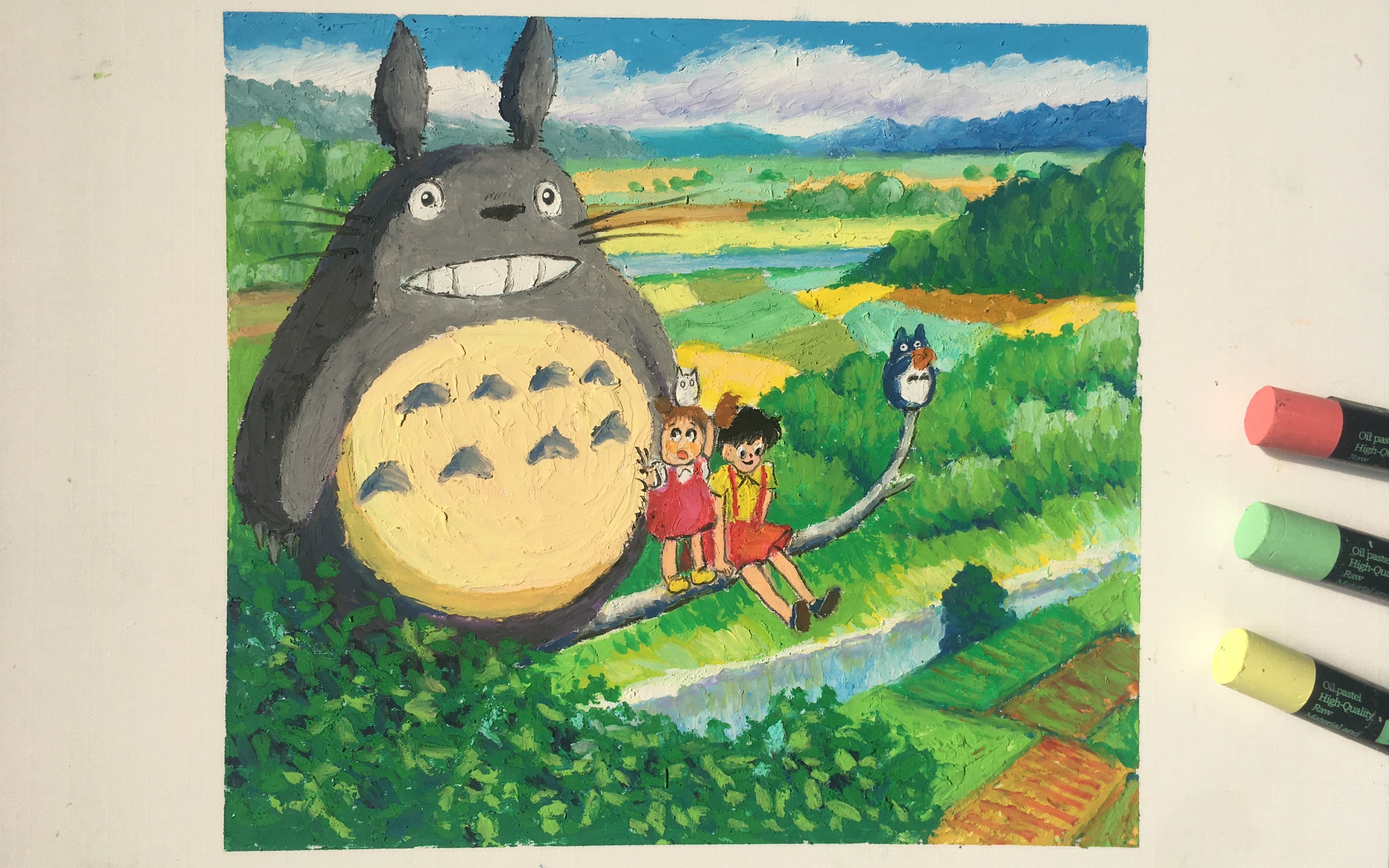 油画棒龙猫我们都是宫崎骏爷爷曾温暖过的孩子