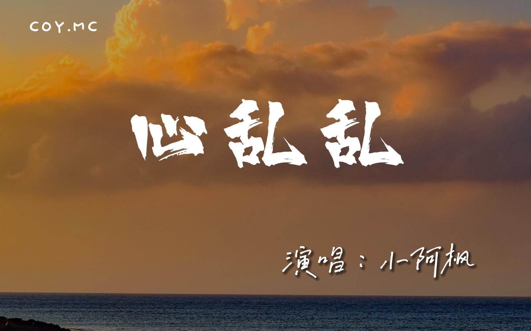 [图]小阿枫 - 心乱乱『为什么我一见到你眼神就涣散』（动态歌词/Lyrics Video/4k）