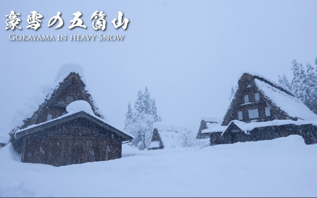 雪域日本村,五个山 4k  60fps哔哩哔哩bilibili