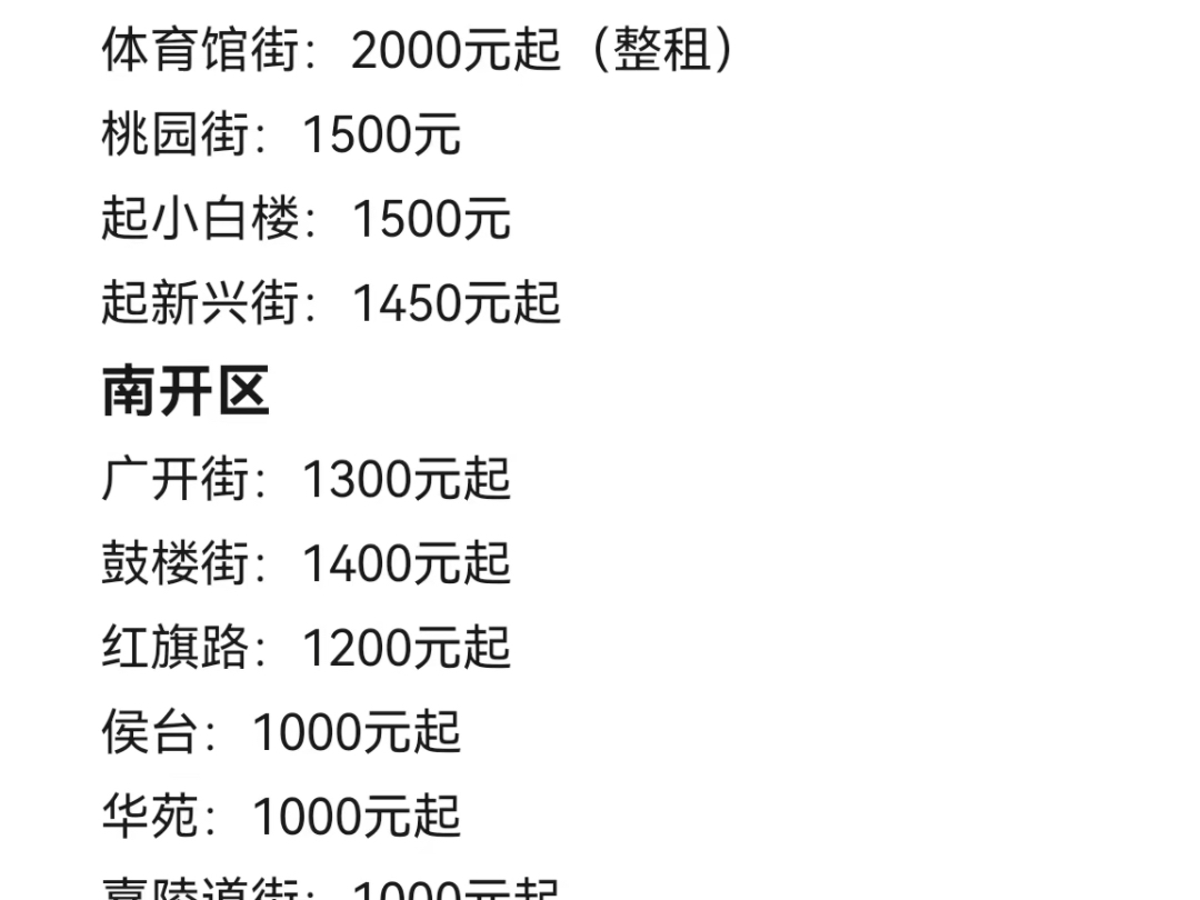 天津租房一览表哔哩哔哩bilibili