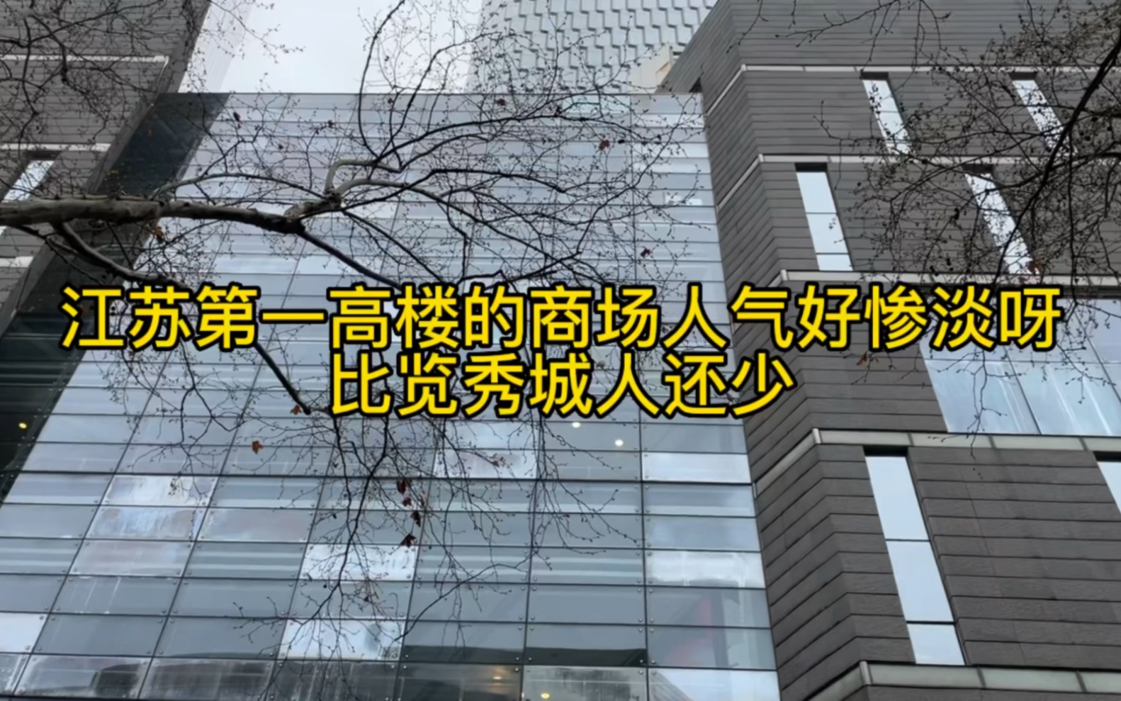 “江苏第一高楼”的商场人气好惨淡呀,比览秀城人还少哔哩哔哩bilibili