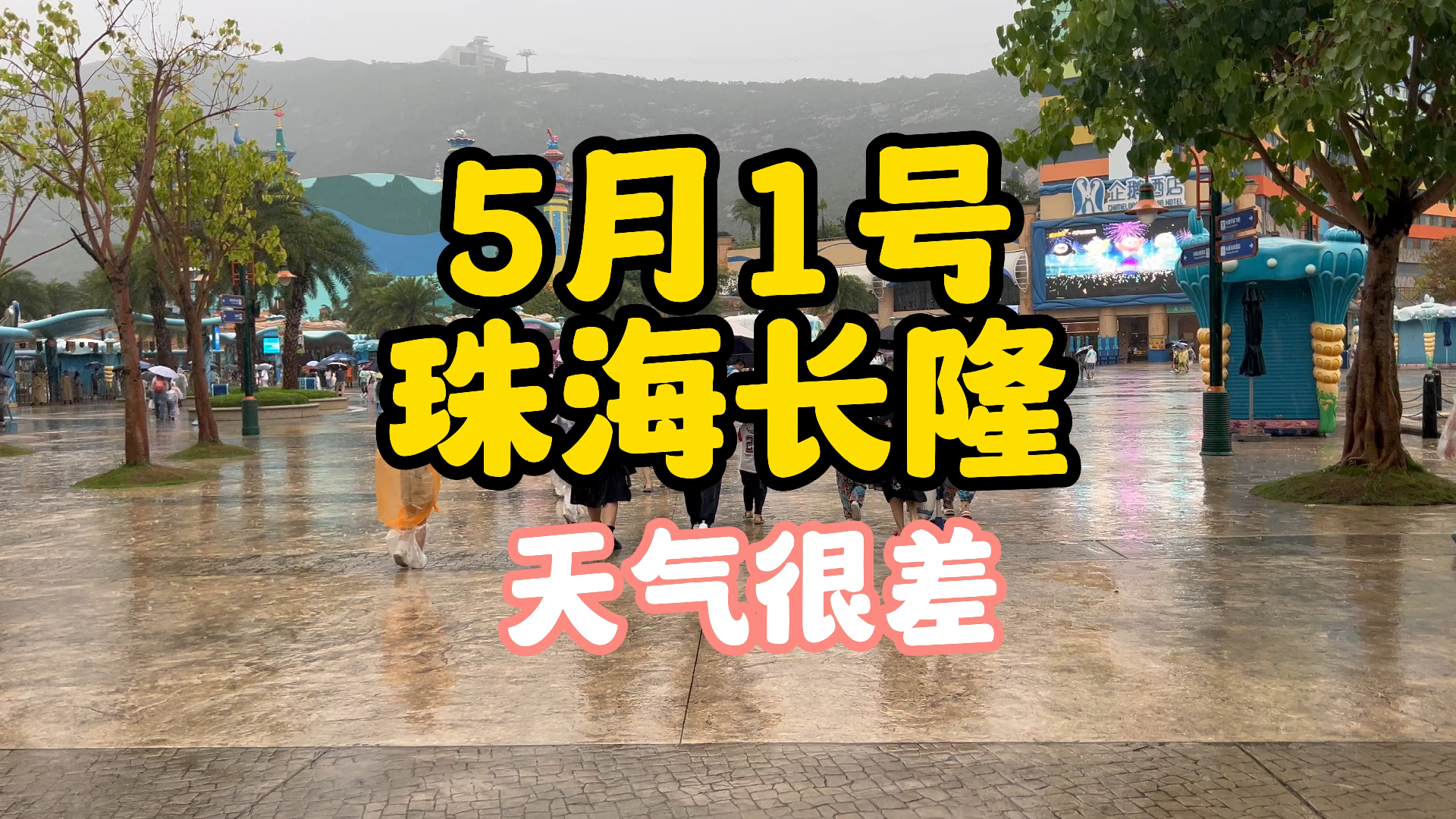 5月1号珠海长隆海洋王国现场一直下雨哔哩哔哩bilibili