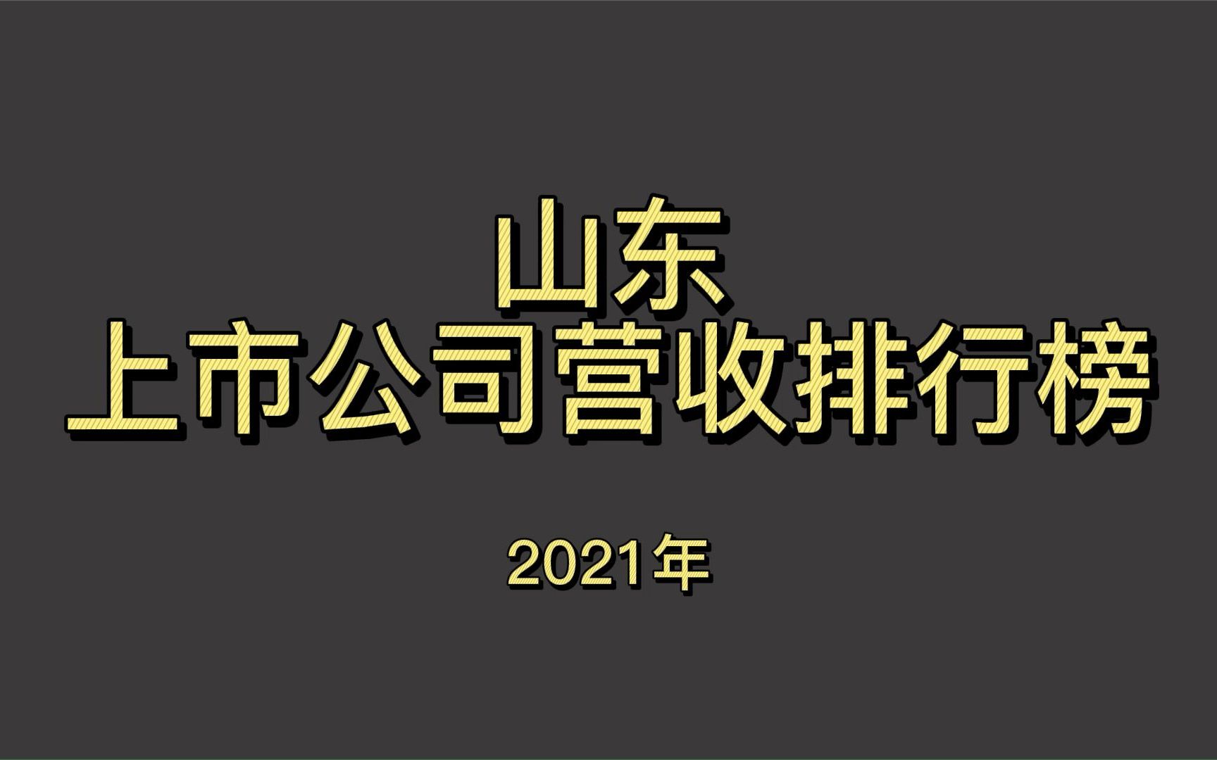 山东上市公司2021年营收排行榜哔哩哔哩bilibili