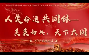 Download Video: 《人类命运共同体——美美与共，天下大同》 | 第七届全国高校大学生讲思政公开课展示活动参赛作品