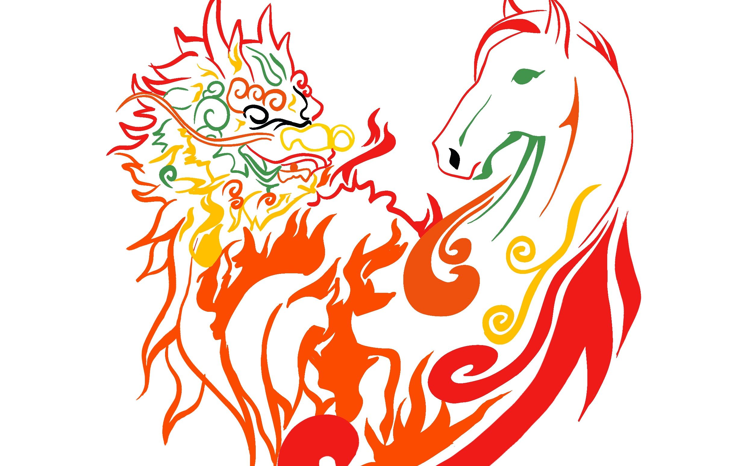 "弘扬广西壮族自治区非物质文化遗产-麒麟白马舞"