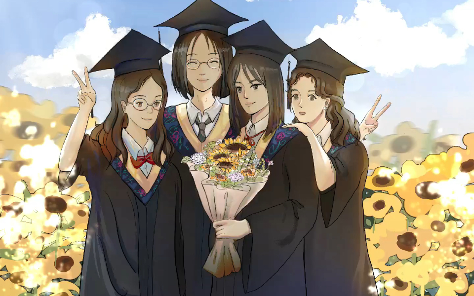 活动作品上海毕业生没有学士服没有毕业照那就画一个吧