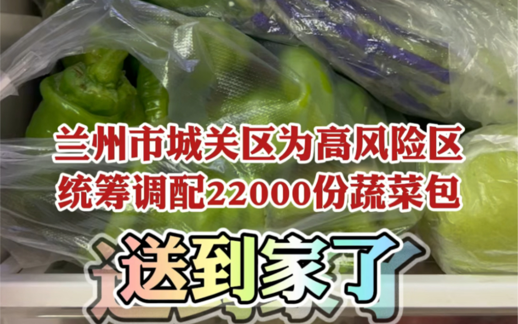 兰州市城关区为高风险区统筹调配22000份蔬菜包到家啦哔哩哔哩bilibili