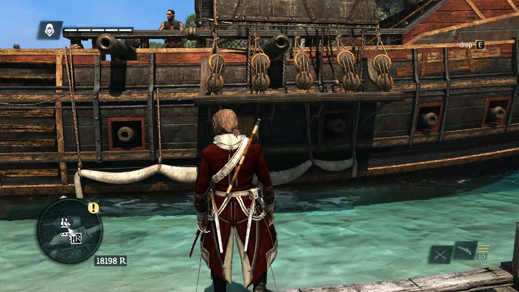 刺客信条461黑旗--未满级寒鸦号打爆璞玉号