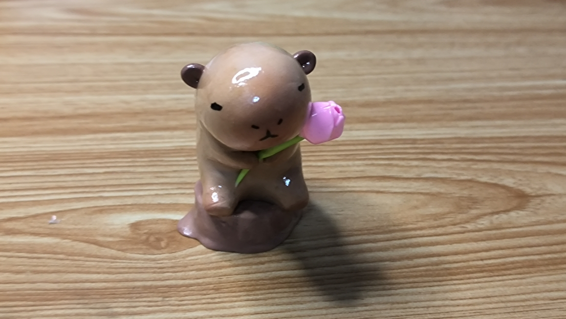 佛系卡皮巴拉水豚手工制品小摆件