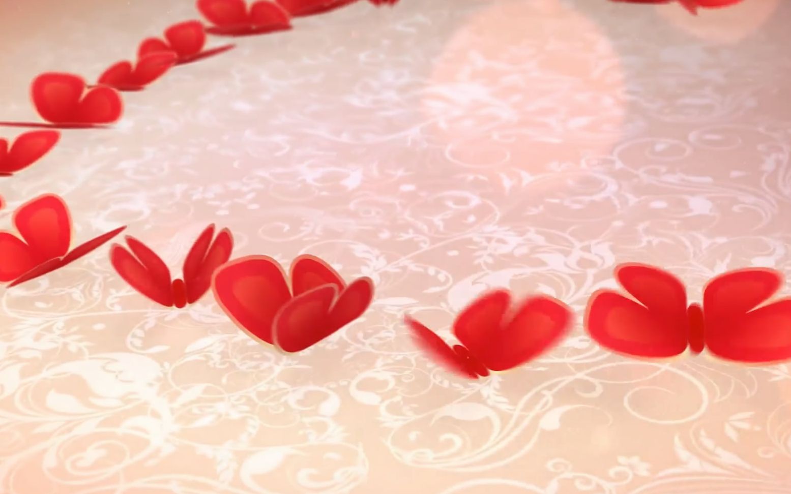 861 2组唯美浪漫蝴蝶心型婚礼婚庆开场视频片头ae模板ae下载 抖音快手