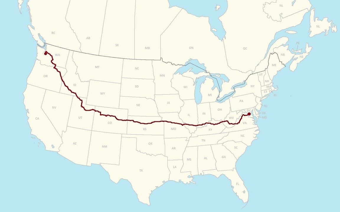 [图]【50小时全记录横穿美利坚】从华盛顿特区到华盛顿州西雅图全记录！
