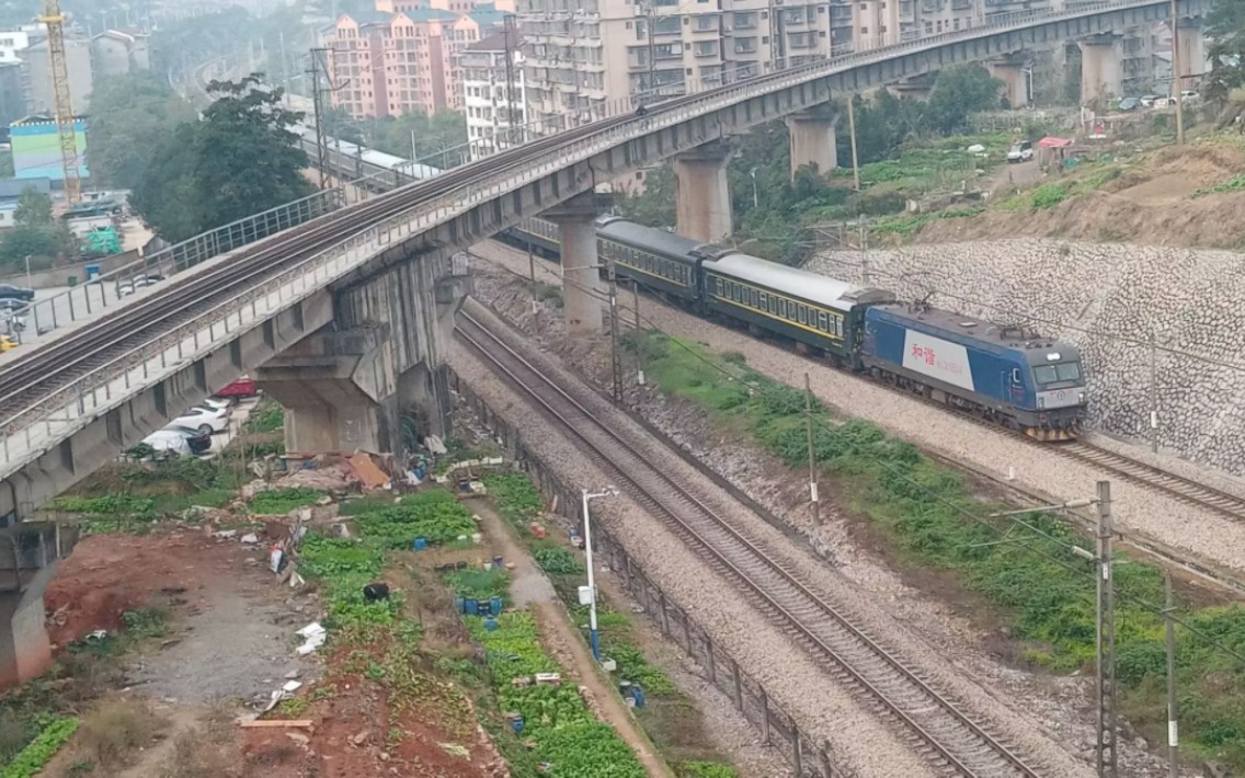 【怀衡联络线】k9264次下怀衡联络转沪昆接近怀化站