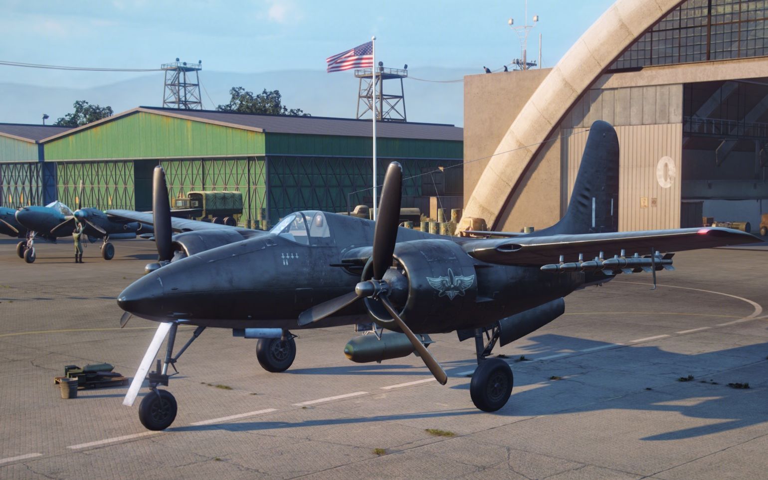 战机世界 第七级 美国 f7f 不过热的机炮 轰炸机杀手