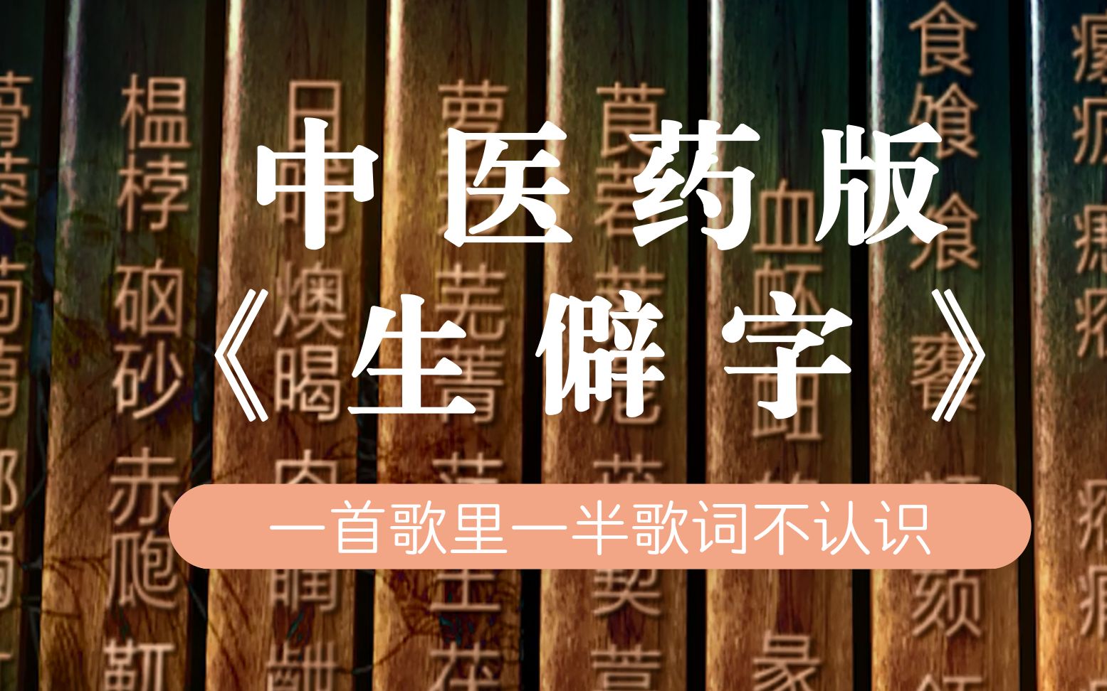 靠实力才能唱完的《生僻字》,加上中医药文化会怎样?哔哩哔哩bilibili