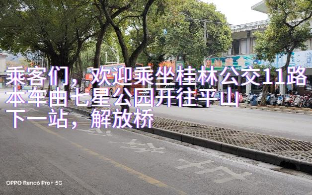桂林公交11路下行前方展望倍速版本pov