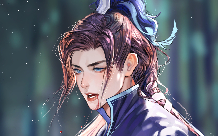 上色过程画画照片风天逸张若昀