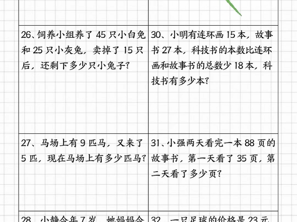 二年级数学上册必练思维应用题汇总,小学数学真正拉开差距的是思维题,做熟这套思维应用题,孩子在数学思维能力上会迅速开窍,懂得举一反三,思维...