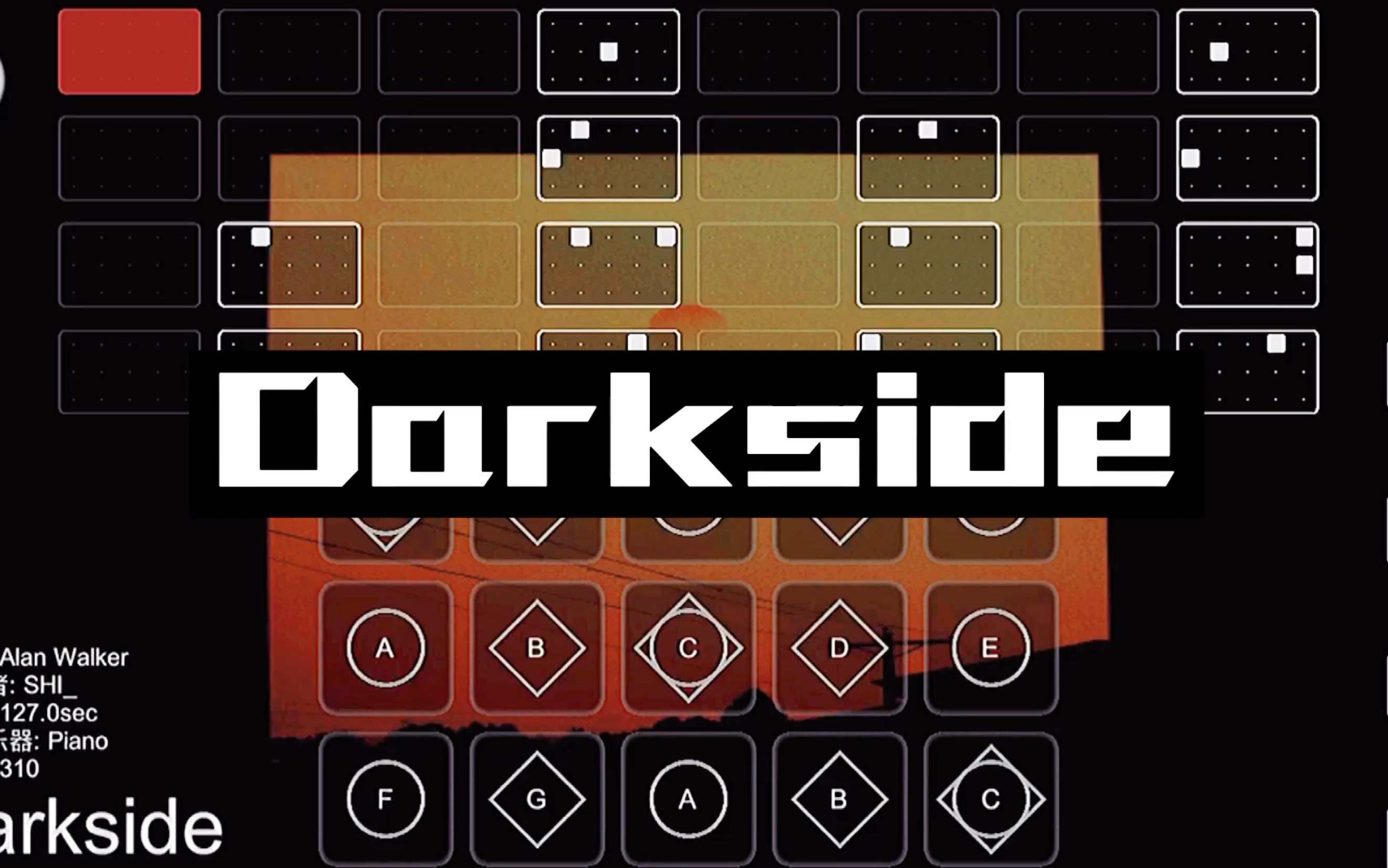 「sky光遇时笙」Darkside by Alan Walker 原创光遇谱 sky studio谱面哔哩哔哩bilibili