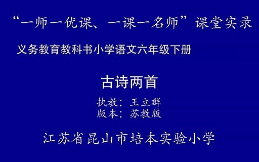 [图]六下：《古诗三首石灰吟》（含课件教案） 名师优质课 公开课 教学实录 小学语文 部编版 人教版语文 六年级下册 6年级下册（执教：王立群）【市一等奖】】