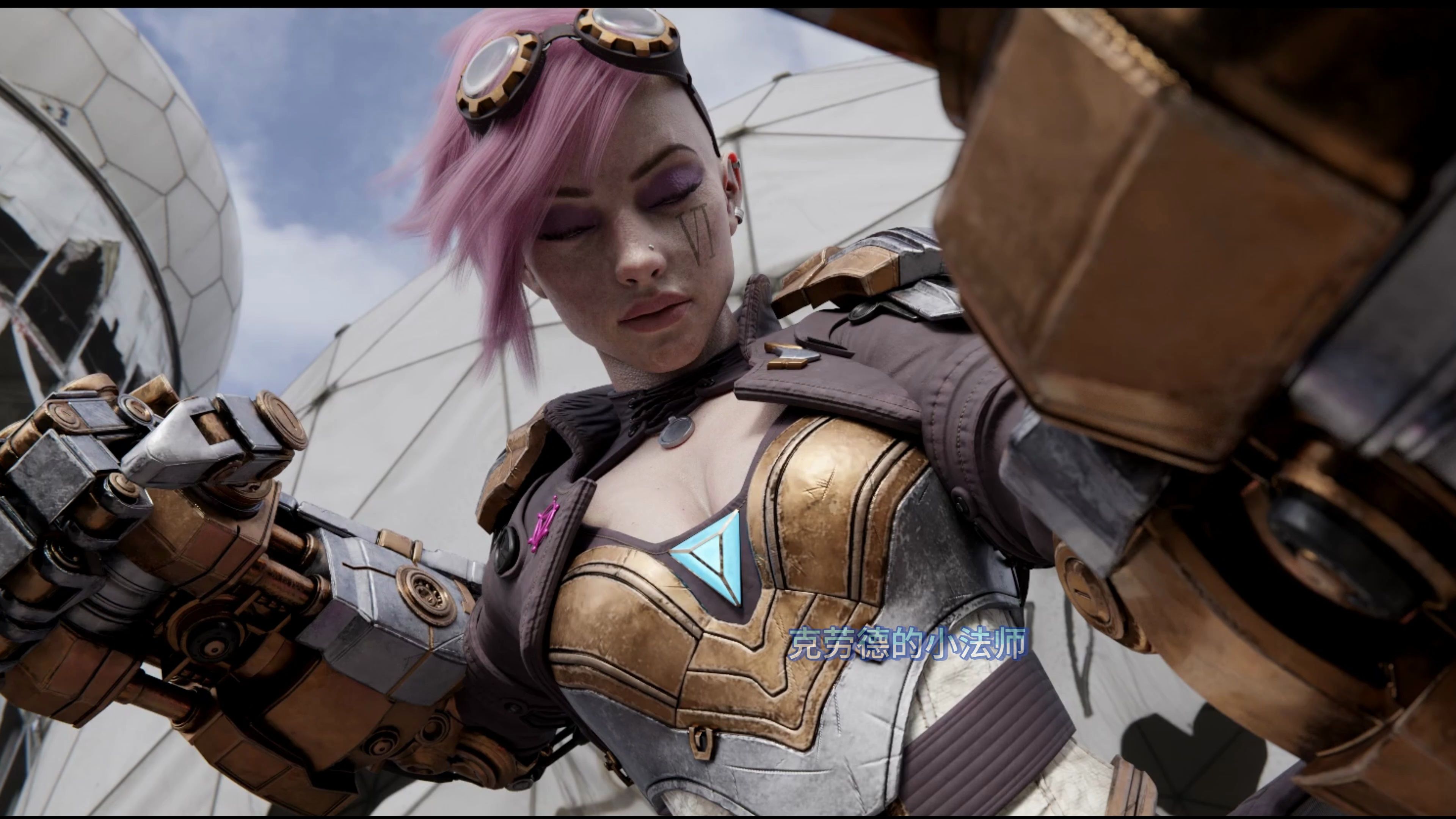 英雄联盟皮城女警骑着阿卡丽.【3d/作者:chikipiko】