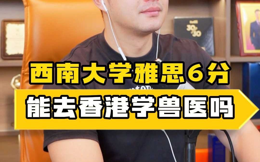 西南大学雅思6分,要去香港学兽医吗?哔哩哔哩bilibili