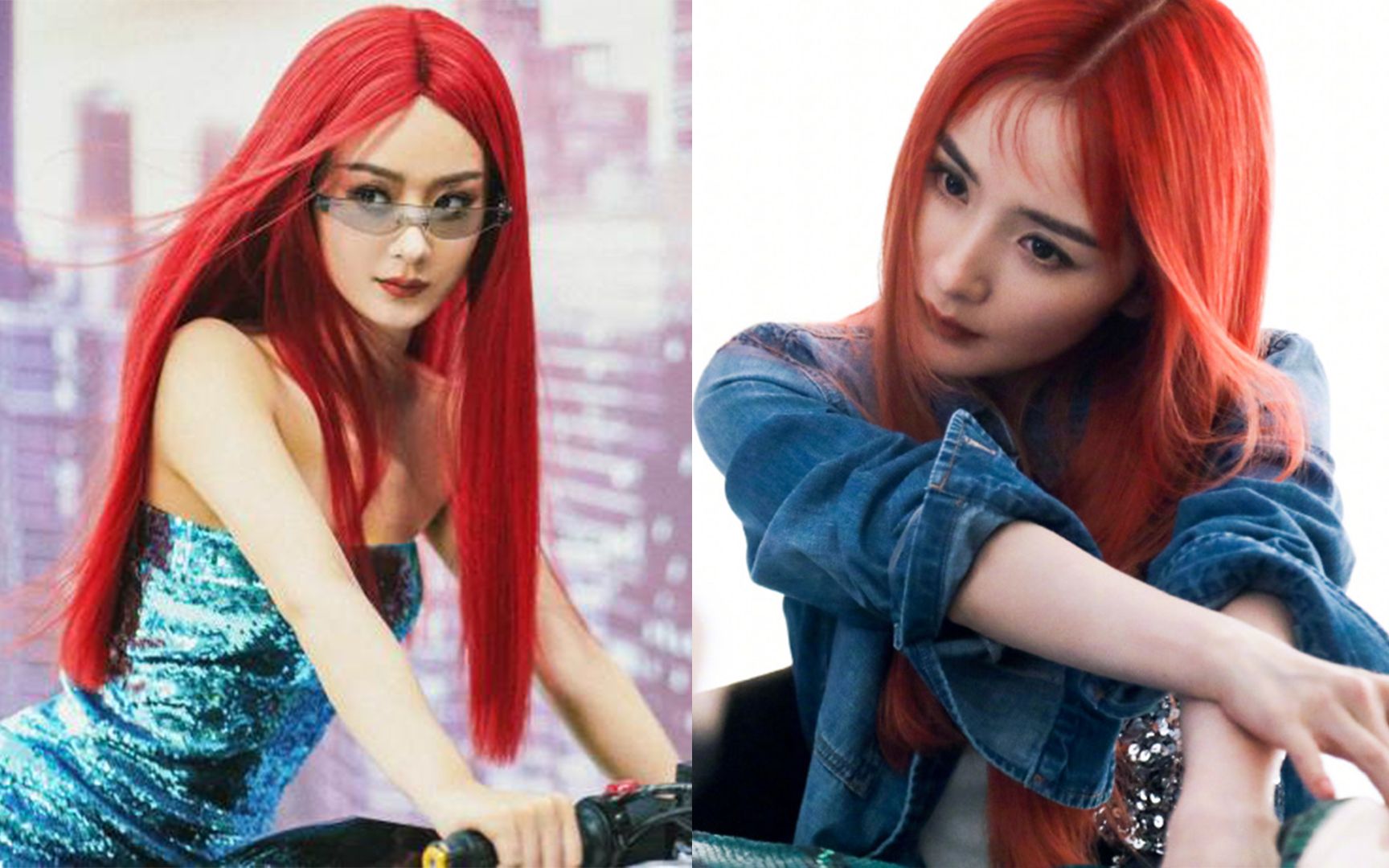 杨幂和赵丽颖首次红发造型,气质相差太多?网友:御姐太妹区别