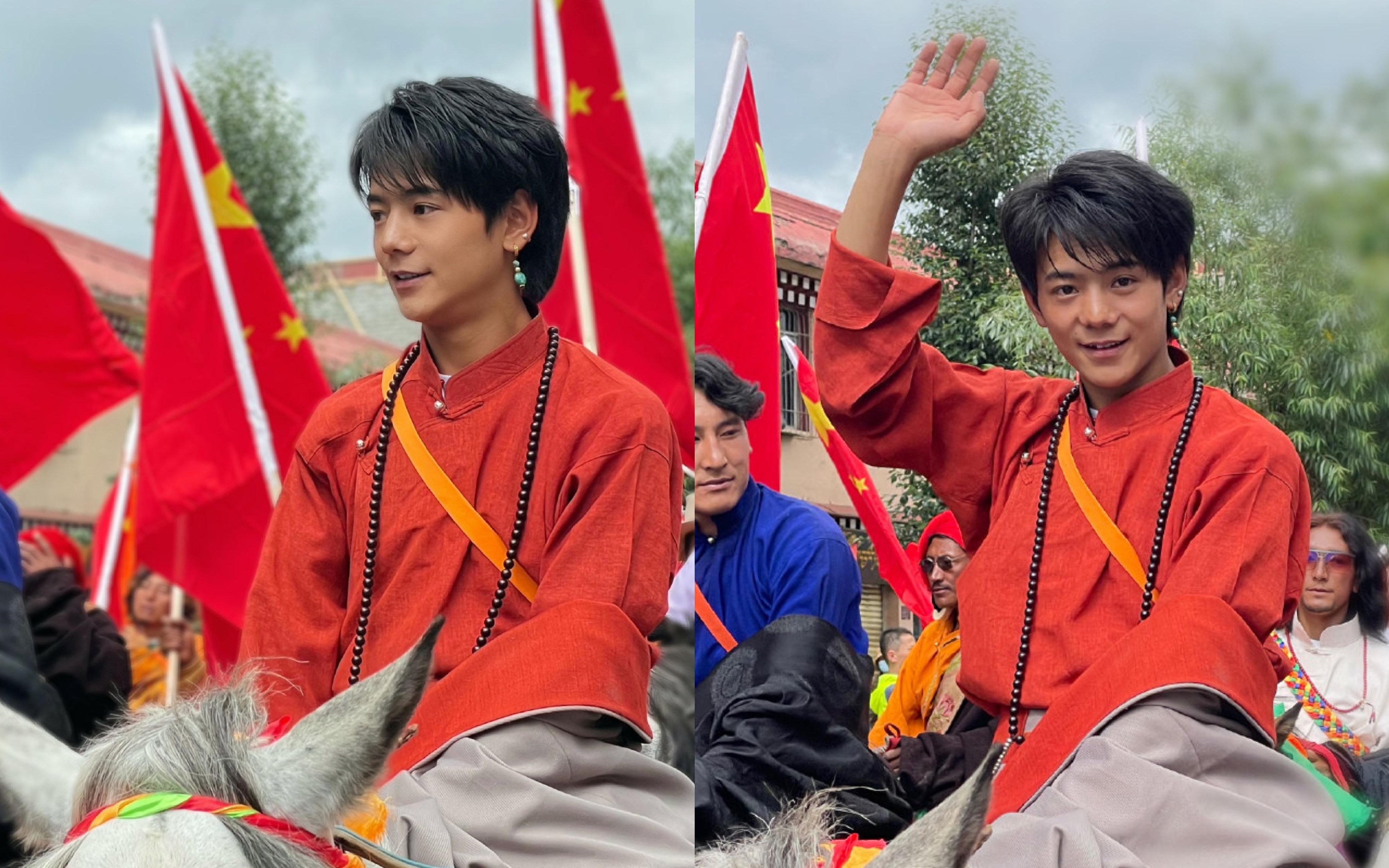 为丁真点赞 !丁真骑马巡游为奥运选手助威