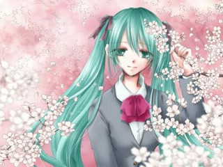 [图]【初音ミクでオレジナル】桜と少女と零れた雫