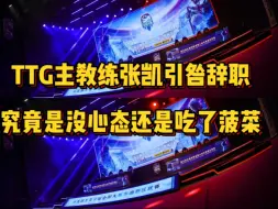 Download Video: TTG主教练张凯深夜引咎辞职，究竟是没了心态还是赚麻吃了菠菜