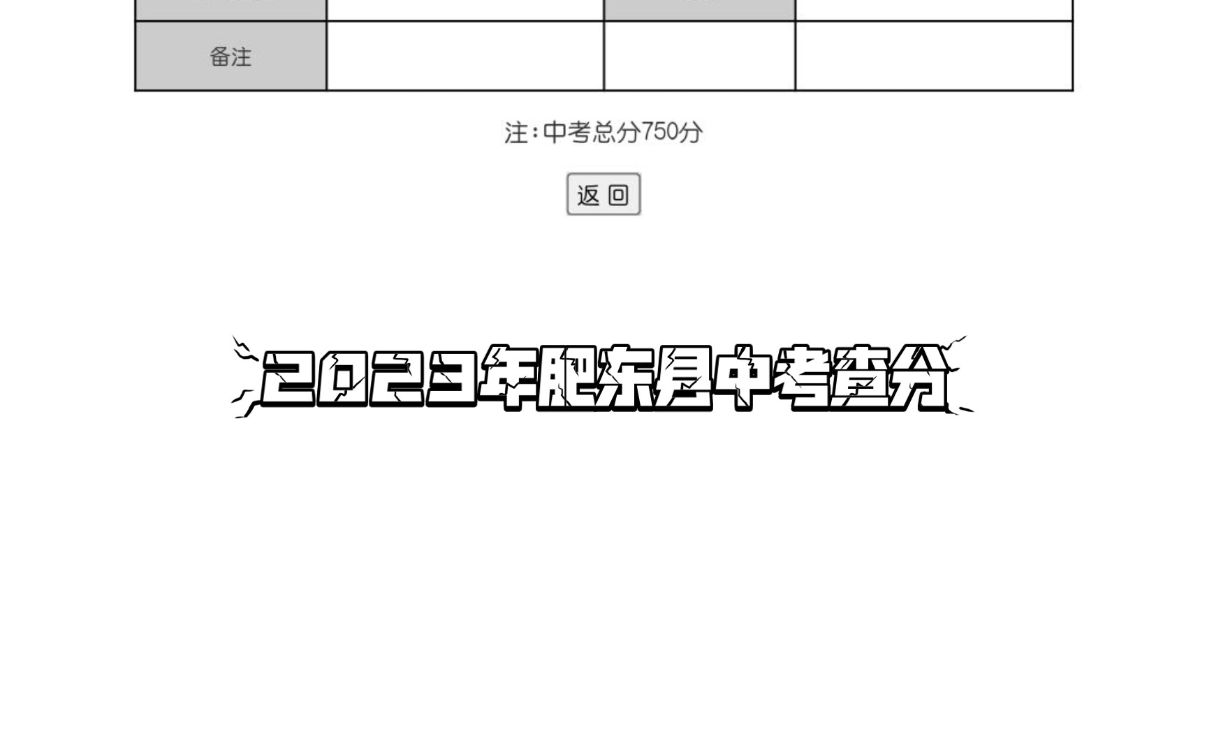 [图]2023年安徽省合肥市肥东县中考查分