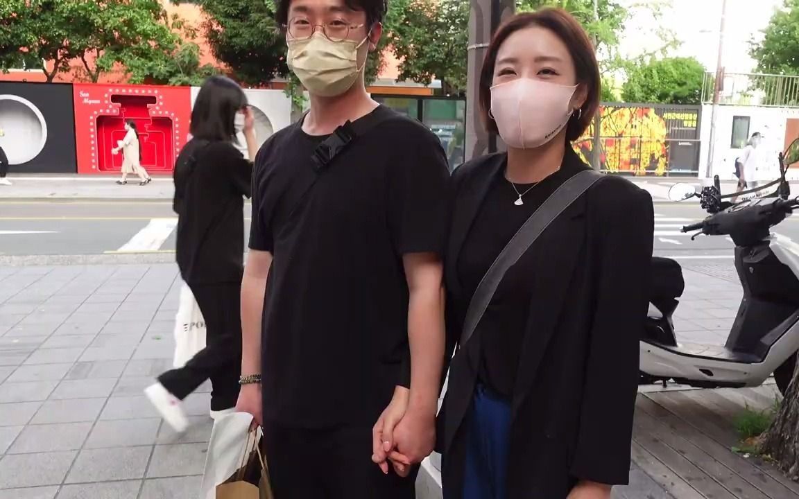 街头采访韩国路人情侣对穿搭的偏爱?(下)
