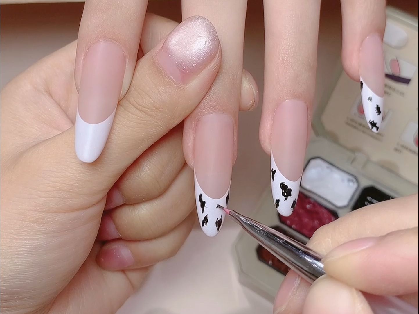 甜酷法式豹纹美甲教程来啦