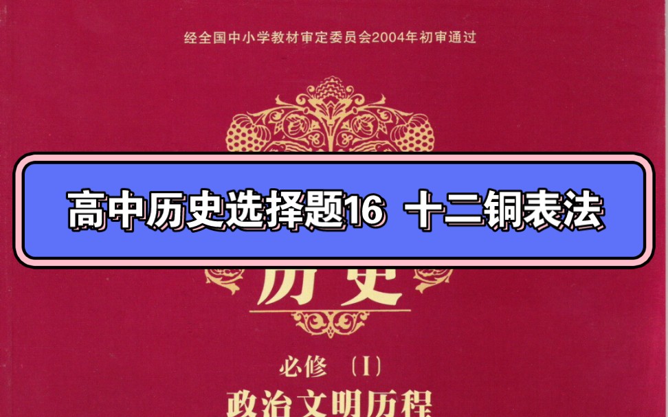 [图]高中历史选择题16 十二铜表法