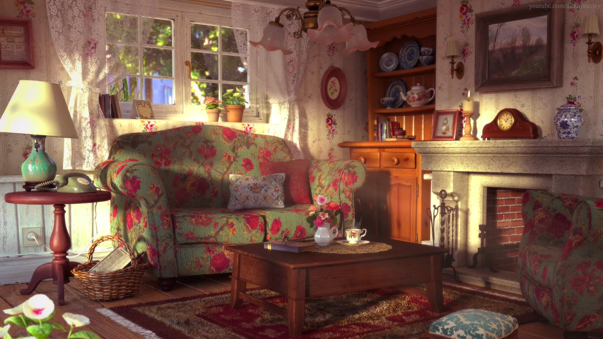 【白噪音】舒适的老式客厅环境 阳光 雨声 雷鸣  学习读书/放松/助眠