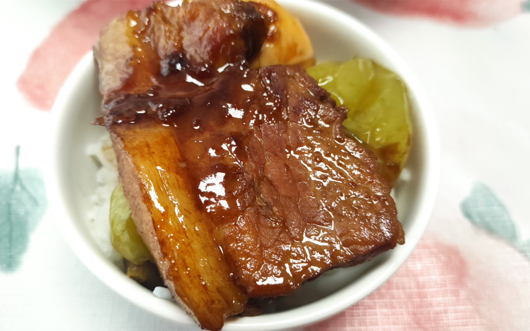 第一次做把子肉配上米饭绝了