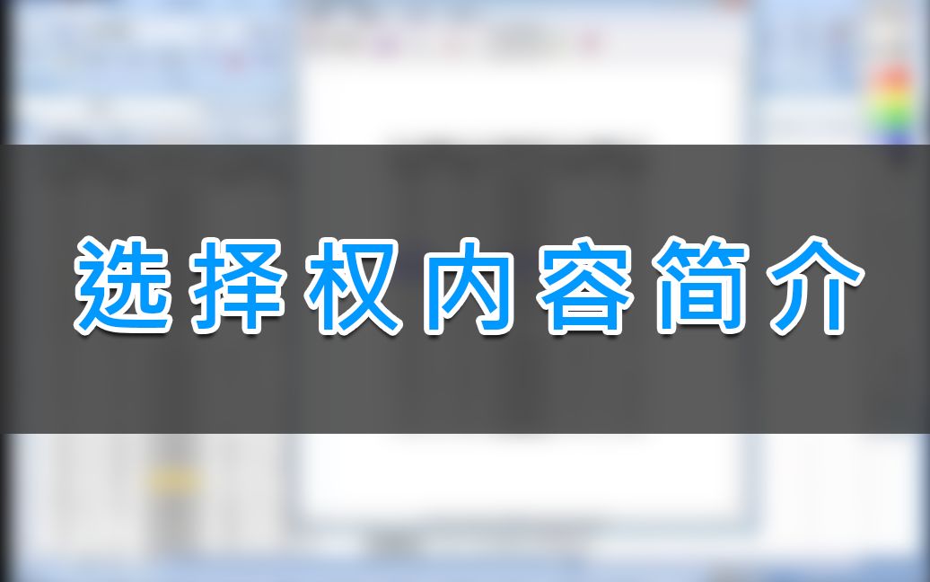 选择权内容简介【海悦学院】哔哩哔哩bilibili