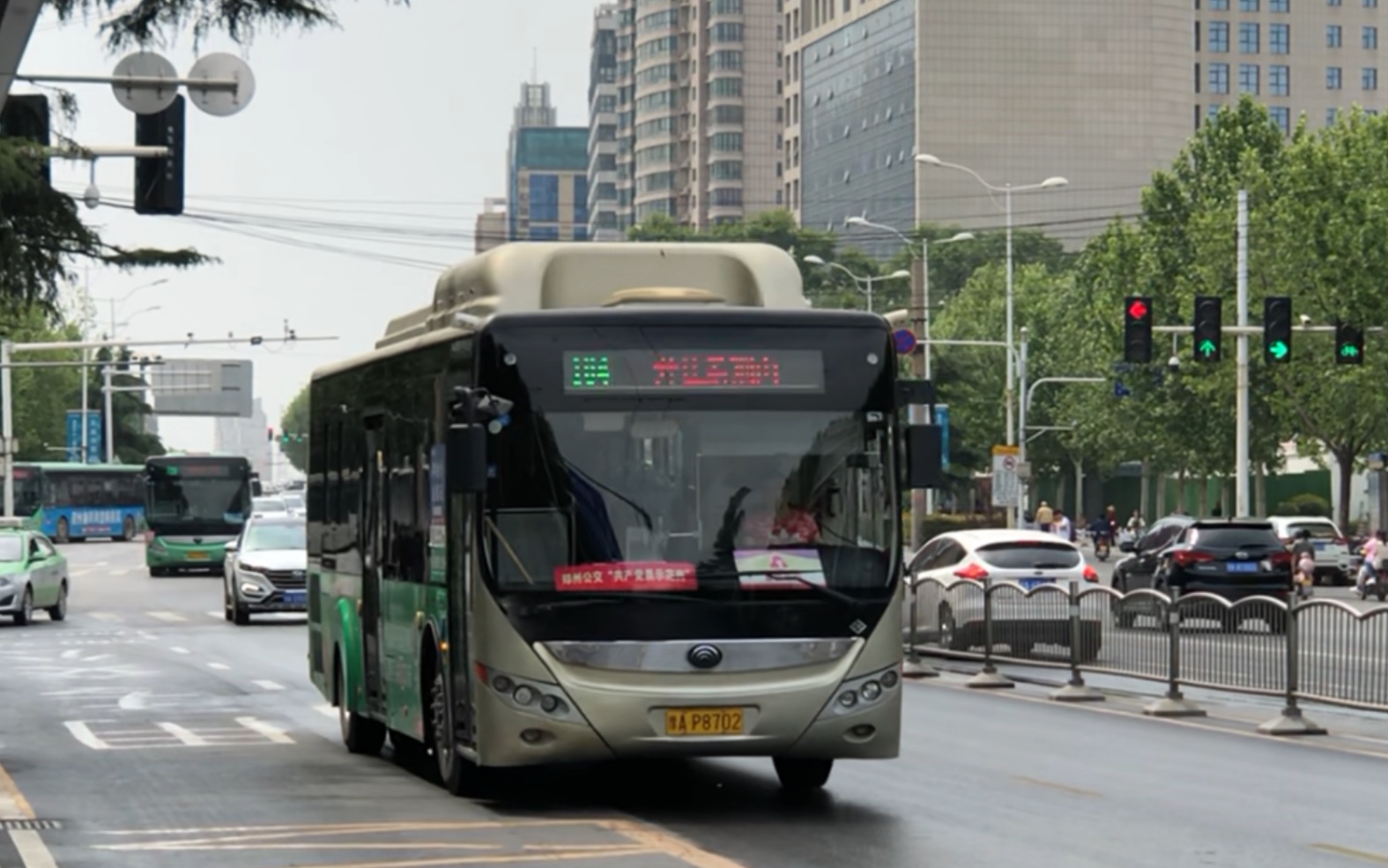 鄭州公交工人先鋒號104路pov柴電混合動力車內視頻 (國棉六廠～紫荊山