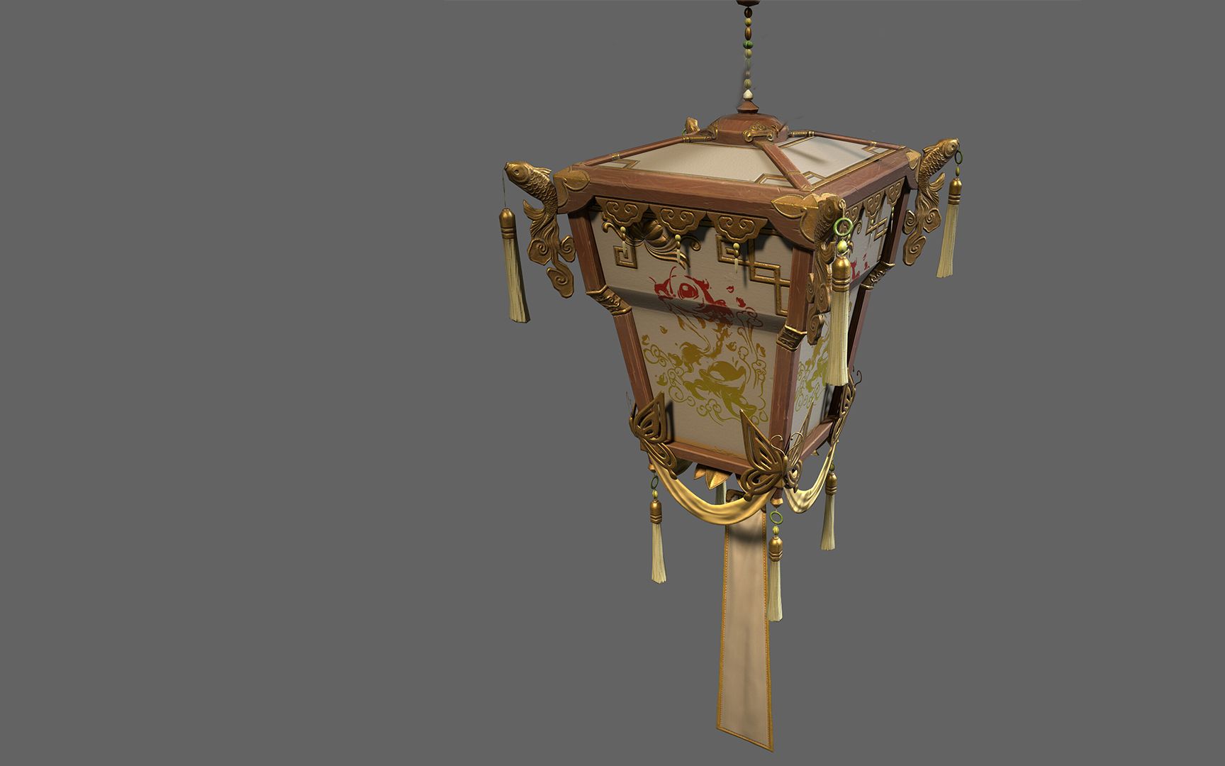 3dmax sp材质,次世代道具古风灯笼全流程教学