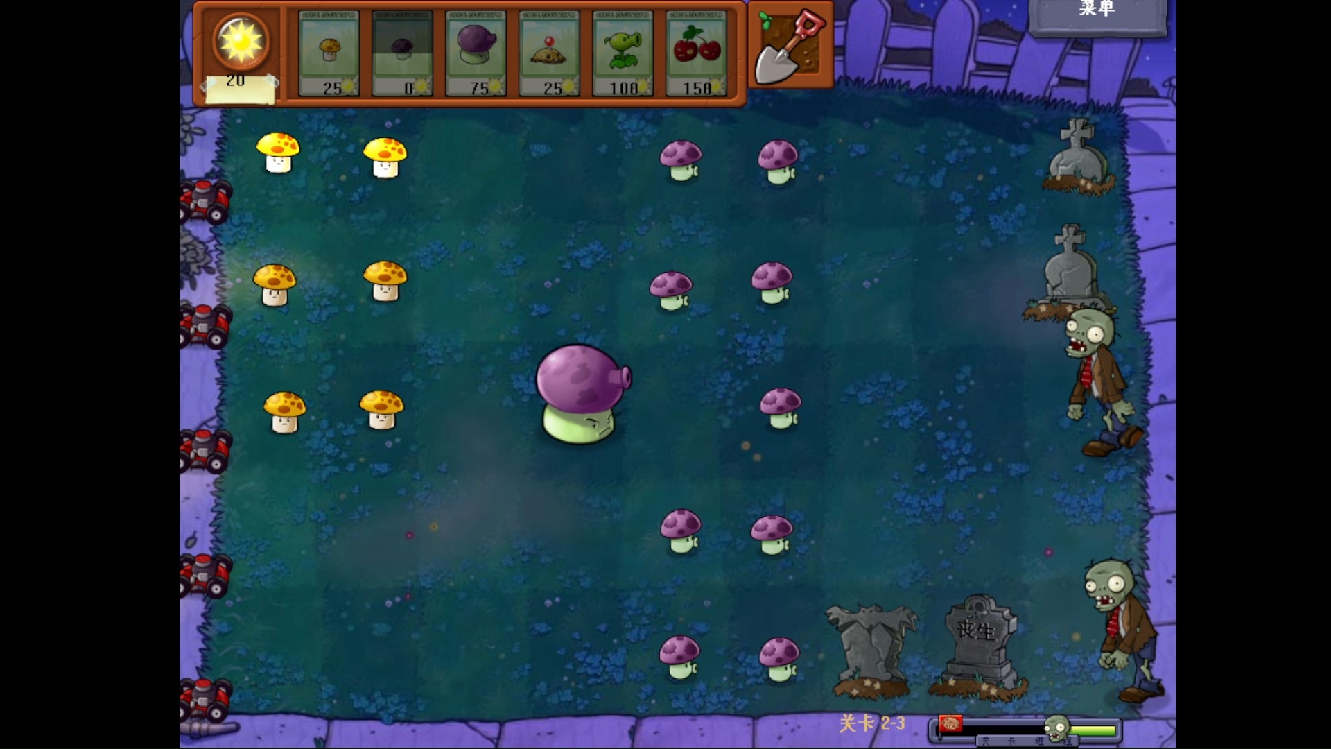 植物大战僵尸原版 白天10~黑夜8