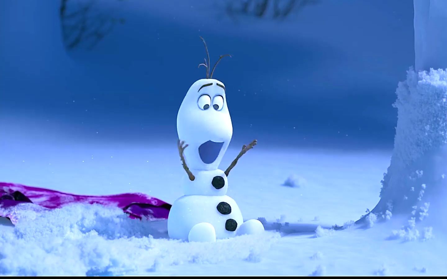 冰雪奇缘:番外短片 雪宝的鼻子 雪宝的往事 搞笑 温馨 感人 #动画 #迪