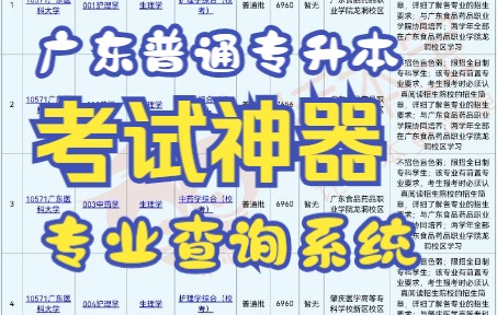 (23/24年考生看过来)广东普通专升本(专插本)7款考试神器之“院校专业查询系统”哔哩哔哩bilibili