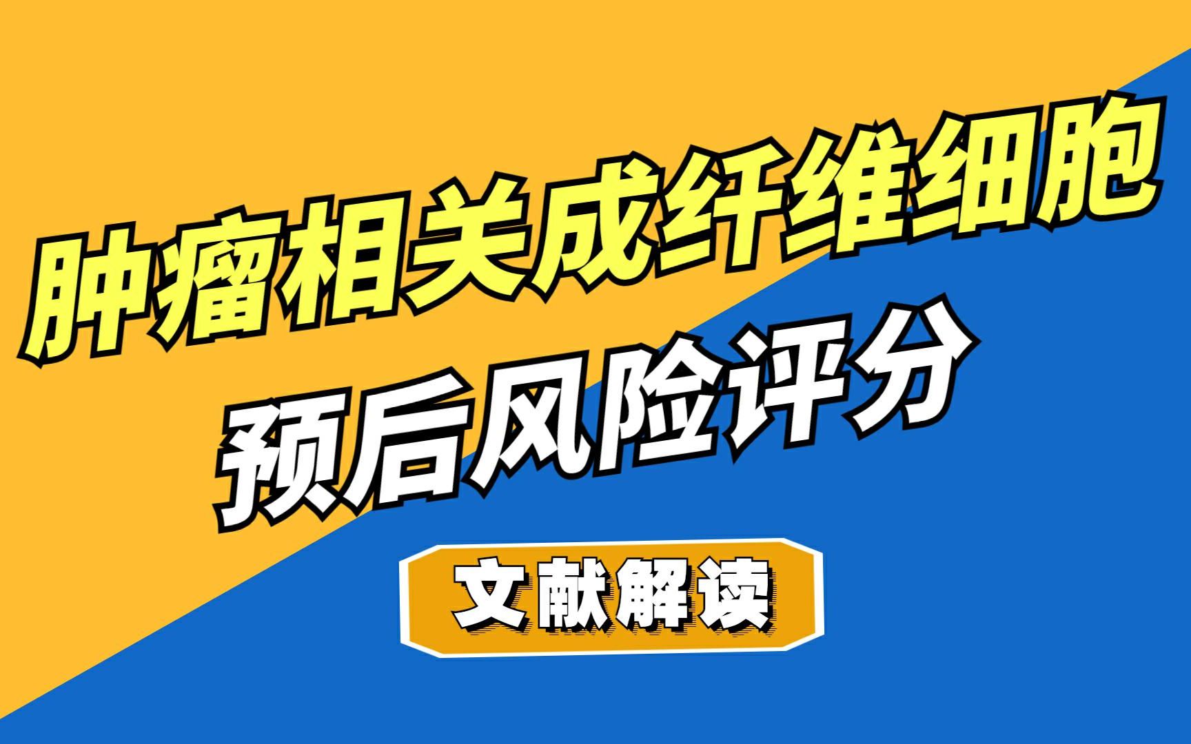 6分+肿瘤相关成纤维细胞的纯生信文章玩转预后风险评分/文献解读哔哩哔哩bilibili