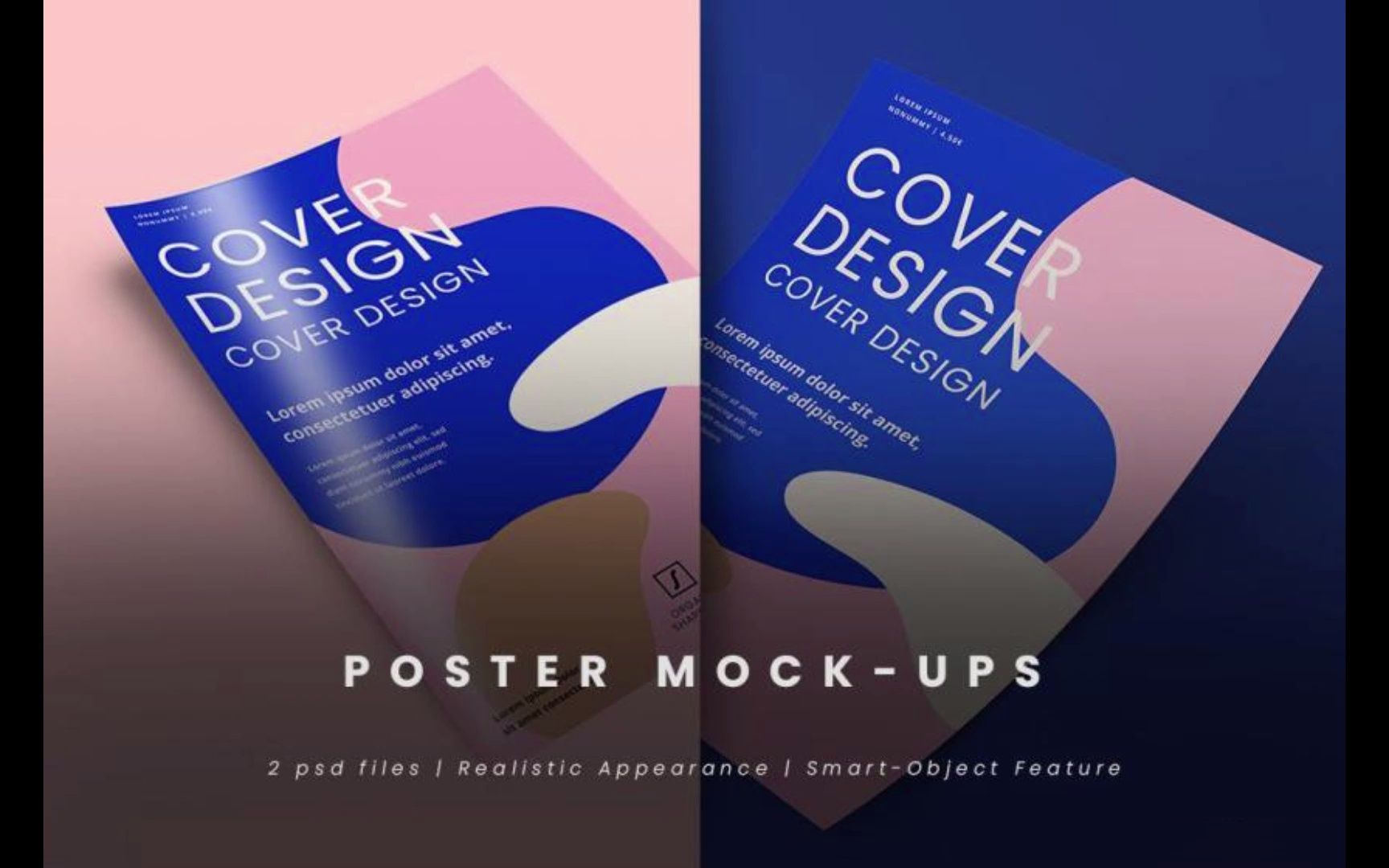 ps海报样机-高端海报传单设计展示psd样机模板素材【1653期】