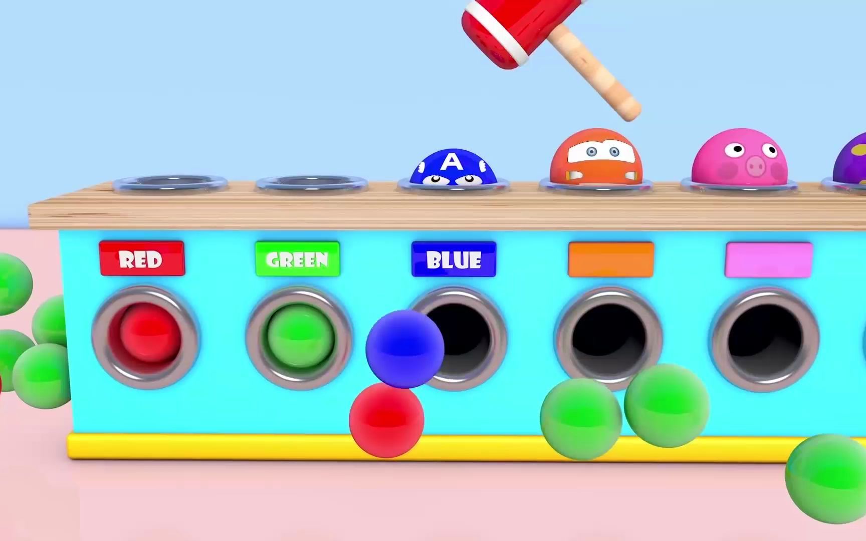 儿童益智早教视频奇趣蛋变成彩色小球