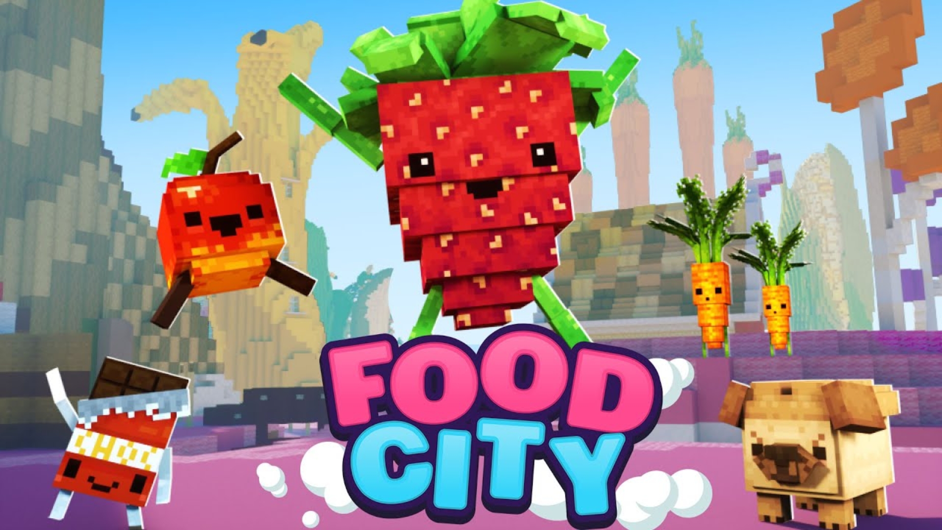 [免费下载]美食城我的世界地图市场包免费下载Minecraft Marketplace Food City我的世界