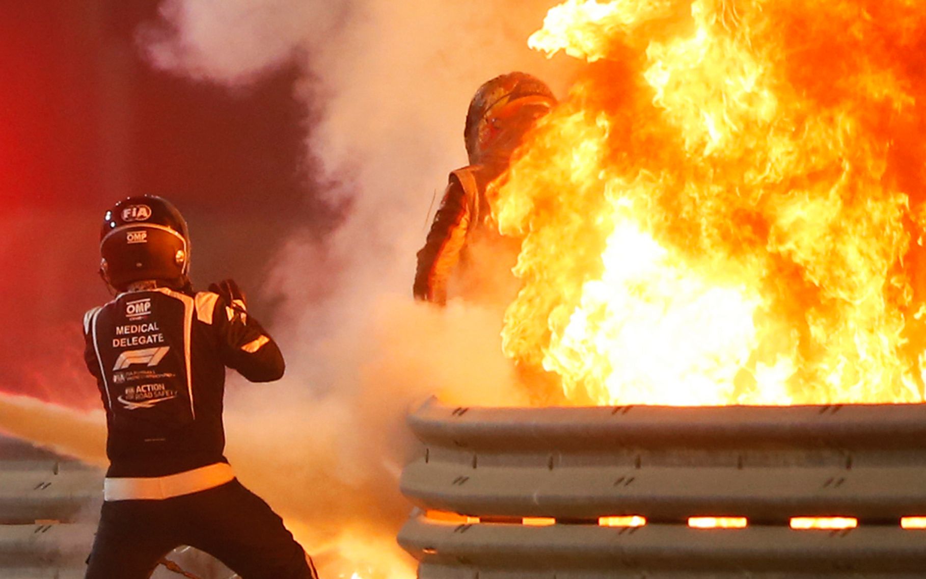 f1 2020 格罗斯让严重撞车事故